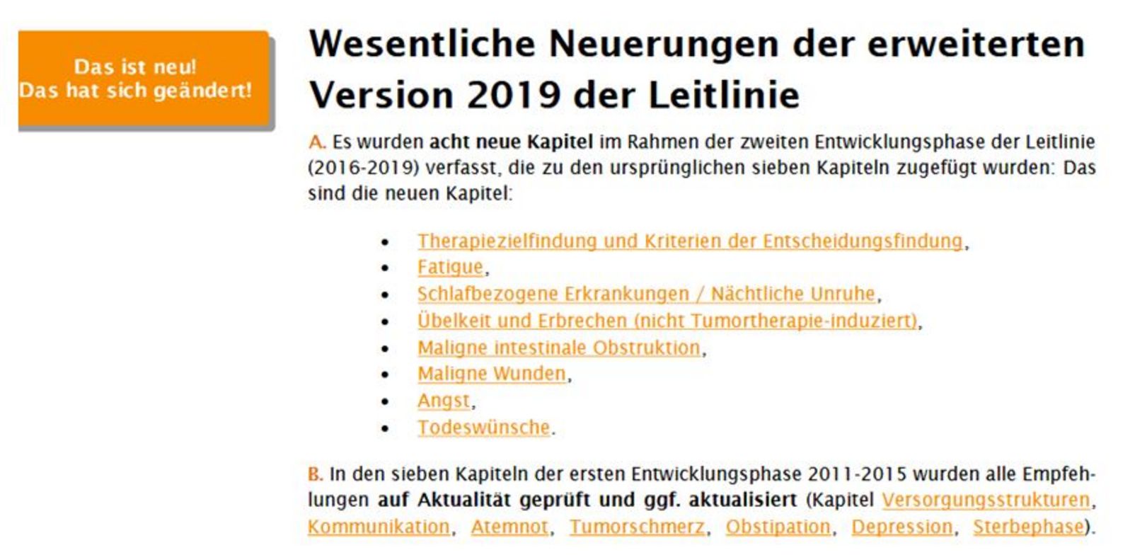 Änderungen LL